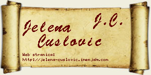 Jelena Ćuslović vizit kartica